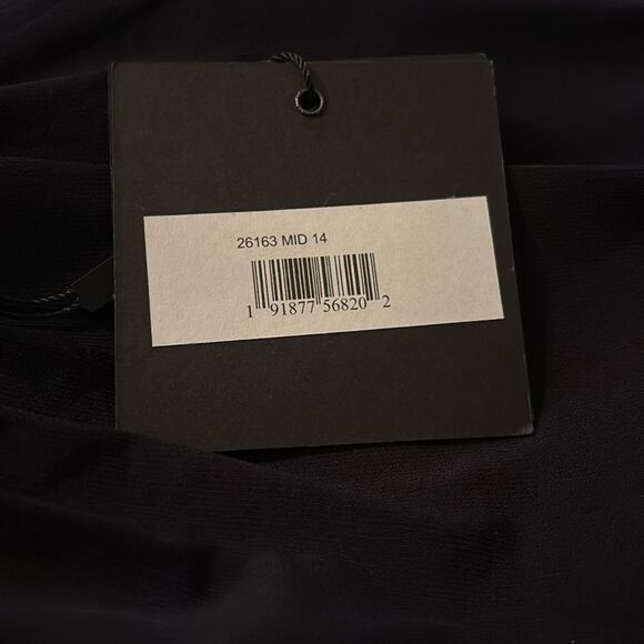 Mac Duggal 26163 Midnight Blue One Shoulder Ruched Jersey Evening Size 14 - Picture 6 of 6